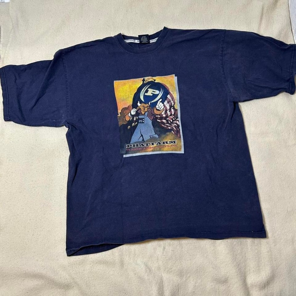 Vintage‎ Phat Farm Classic T-shirt Size XL Navy
